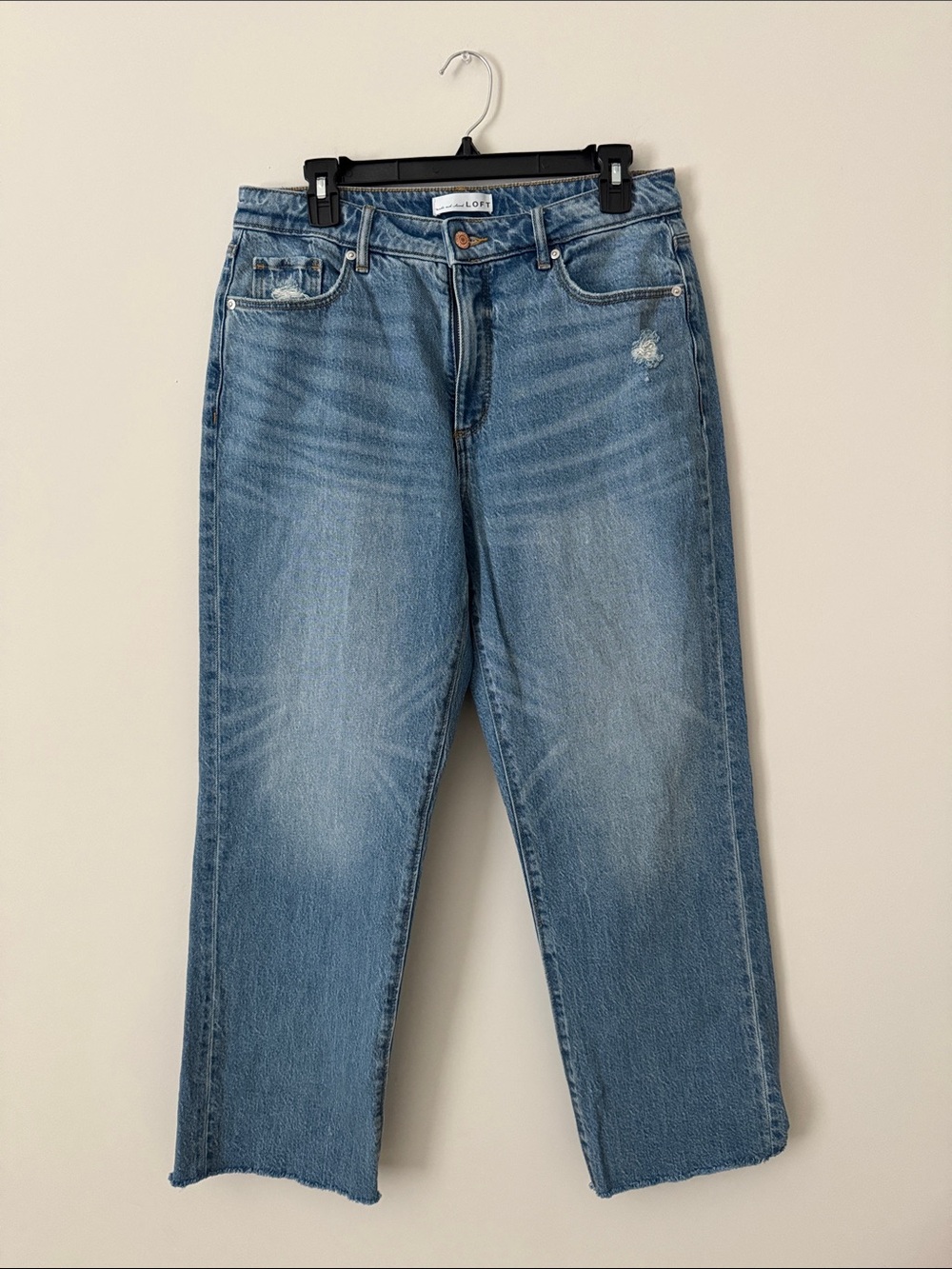 LOFT Straight Leg Jeans in Light Blue Wash